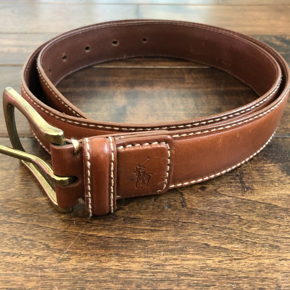 ralph lauren men's leather belt